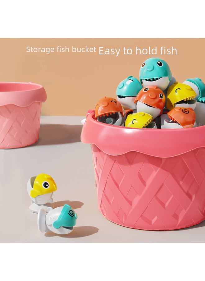 Electric Magnetic Diaoyutai Children's Early Education Educational Music Interactive Play-house Toys For Boys And Girls Gifts-Color:Blue-Charging Edition [31 Magnetic Fish +4 Barrels +8 Rods +4 Stereo Scenes]]
