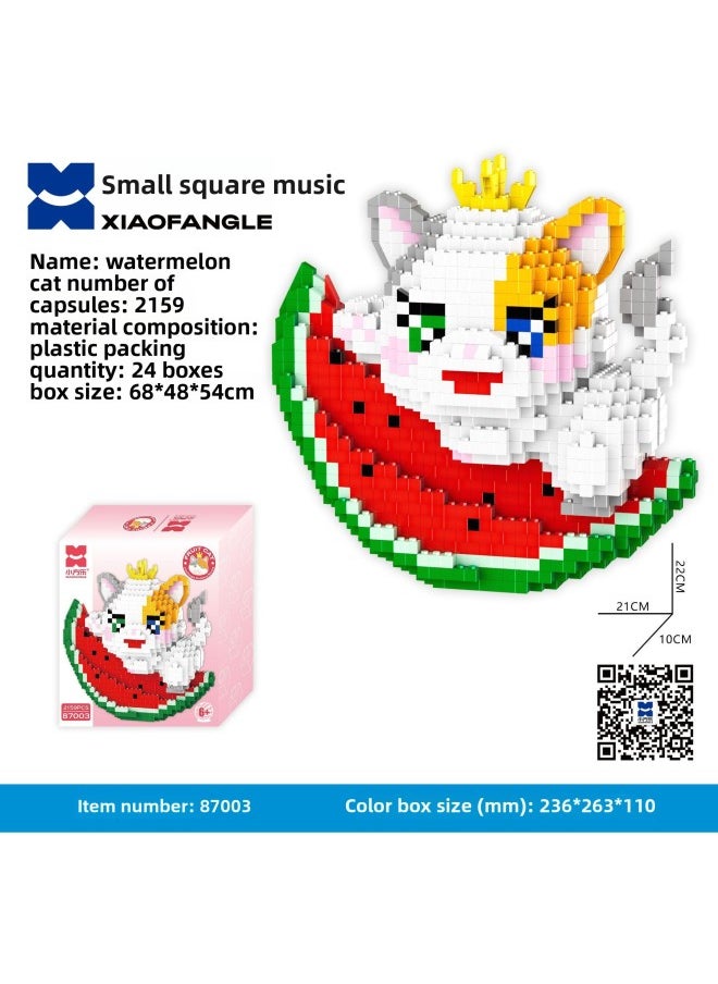 Xiao Fang Le Creative Lion And Tiger Building Blocks Ornaments Alalei Ornaments Boys Children's Toys Internet Celebrity Hair-Color:89115 Backpack Capibala