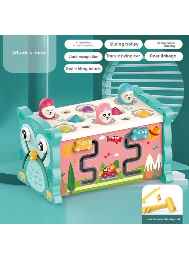 Multi-functional Children's Hamster Toy Puzzle 1-3 Years Old Baby Parent-child Interaction Beating Fishing Early Education-Color:Medium Hamster-Green