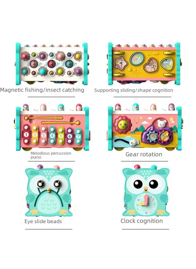 Multi-functional Children's Hamster Toy Puzzle 1-3 Years Old Baby Parent-child Interaction Beating Fishing Early Education-Color:Medium Hamster-Green