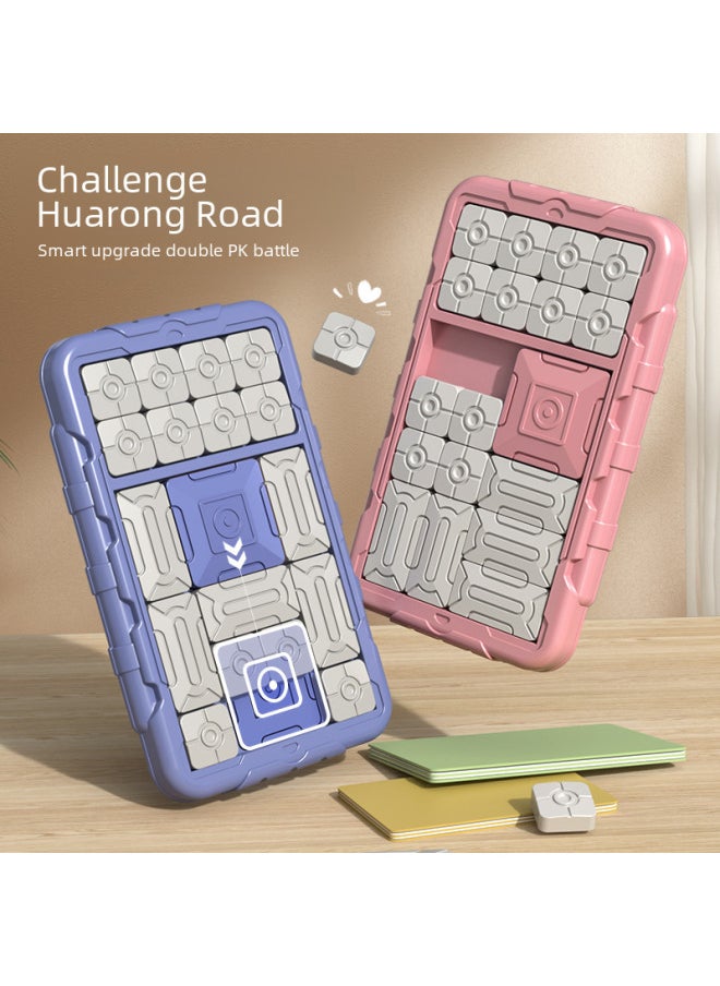 Intelligent Huarong Road Children's Adult Sliding Jigsaw Puzzle Logic Thinking Game Early Education Beneficial Intelligence Toys Wholesale-Color:[color Box] Black + White Double Version-magnetic Huarong Road 452g