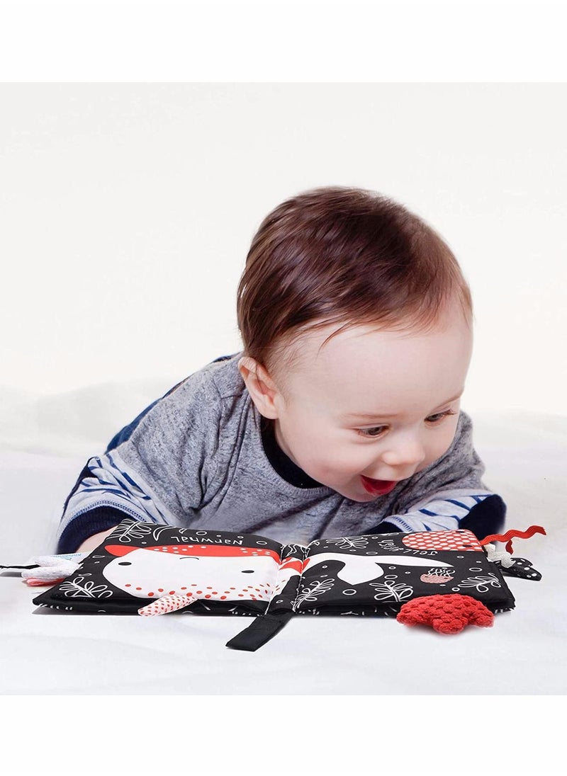 Baby Cloth Books, Soft Touch, Feel 3D Animal, Early Learning Babies Gifts, for Newborns Baby/Toddler Kids 1-3- Year Old (Ocean)