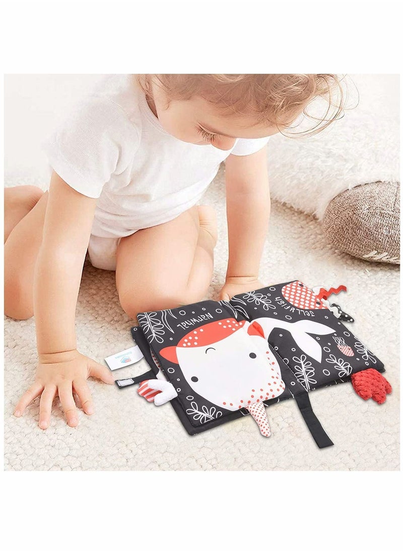 Baby Cloth Books, Soft Touch, Feel 3D Animal, Early Learning Babies Gifts, for Newborns Baby/Toddler Kids 1-3- Year Old (Ocean)