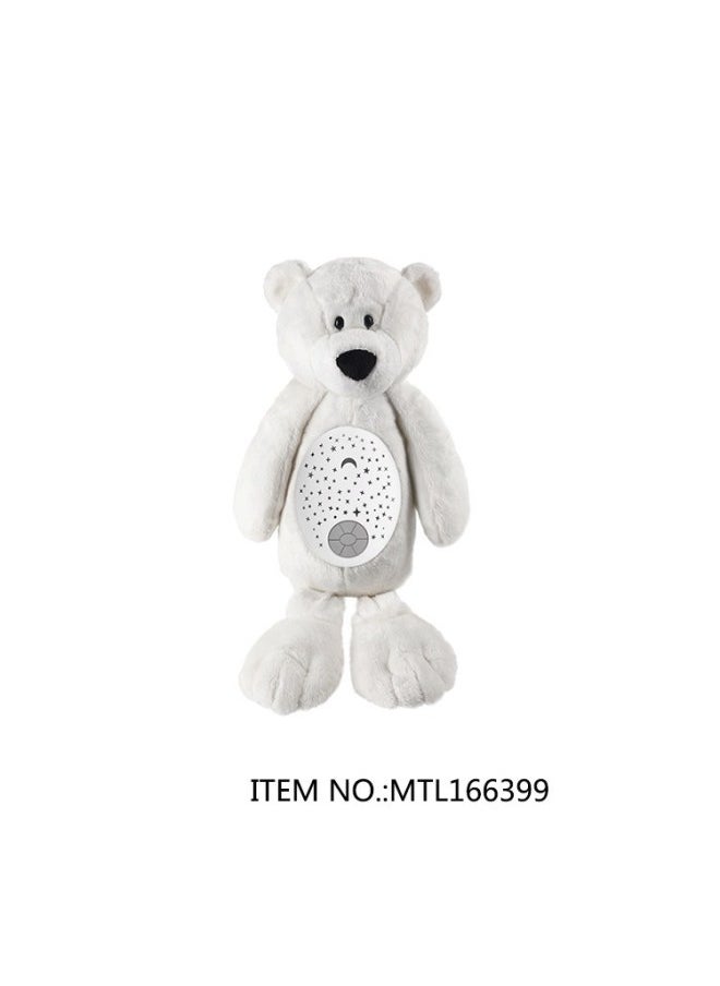Toddler Sleep Instrument Doll Baby Soothing Artifact To Sleep Music Light Doll Plush Toy-Color:Soothing Floodlight