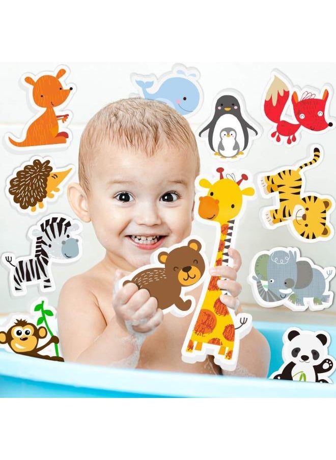 Children's Puzzle Marine Animal Forest Animal Bathroom Bathtub Floating Cognitive Toys-Color:Marine Animals In Color Box-30 Pieces/set
