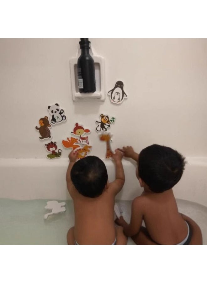 Children's Puzzle Marine Animal Forest Animal Bathroom Bathtub Floating Cognitive Toys-Color:Marine Animals In Color Box-30 Pieces/set