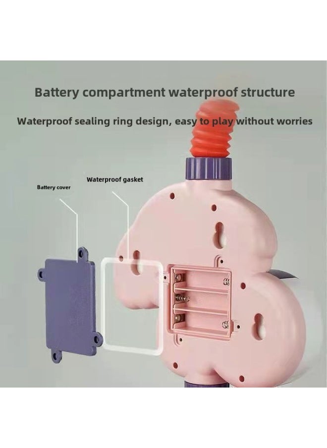 Children's Bath Toy Elephant Koala Electric Shower Sprinkler Water Sprinkling Bath Internet Red Same-Specifications:Green Elephant Shower Battery Version + Electric Crab Bubble Machine