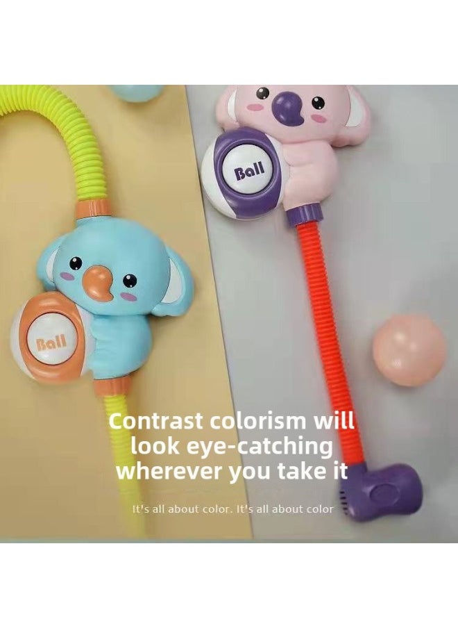 Children's Bath Toy Elephant Koala Electric Shower Sprinkler Water Sprinkling Bath Internet Red Same-Specifications:Green Elephant Shower Battery Version + Electric Crab Bubble Machine