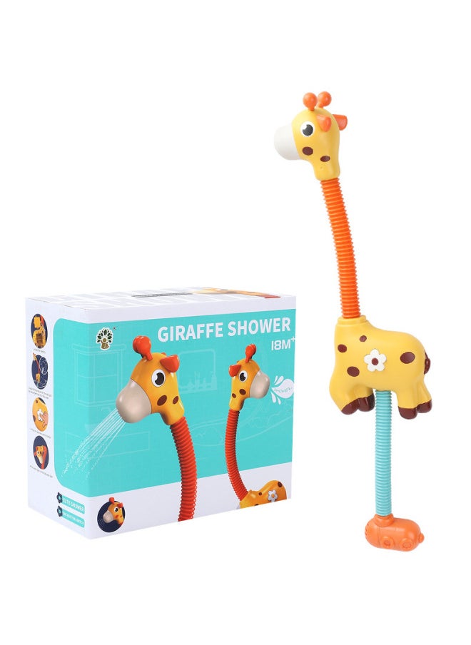 Baby Bathing Water Q Cute Giraffe Electric Shower Children's Bath Bathroom Water Spray Water Toys-Color:giraffe Electric Shower Head 528g