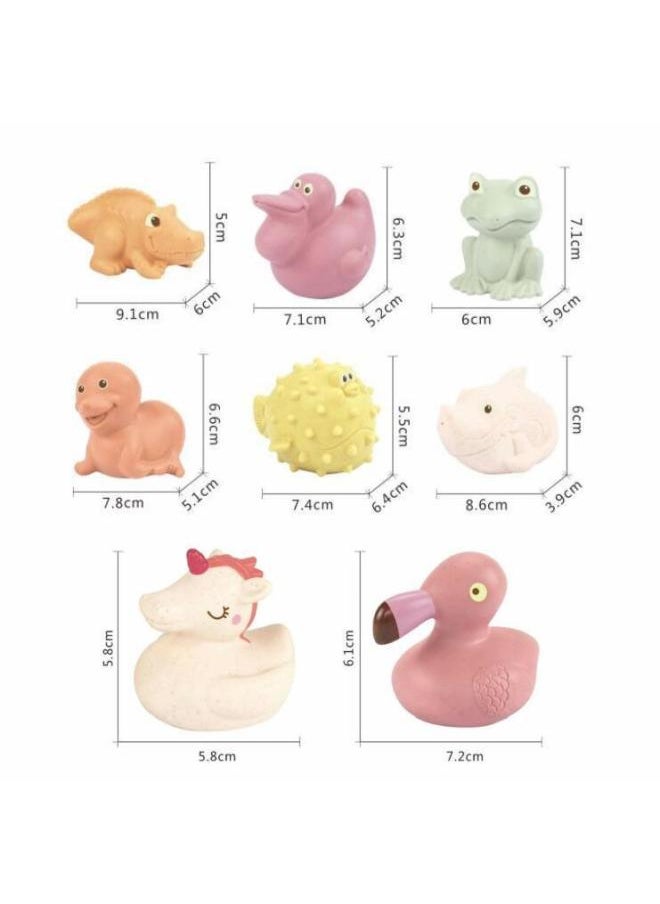 Infant Vinyl Bath Bathroom Toy Cartoon Animal Baby Water Play Toy Hole Soft Glue-Color:Water Digital Duck Sailboat Starting From 36 Pieces