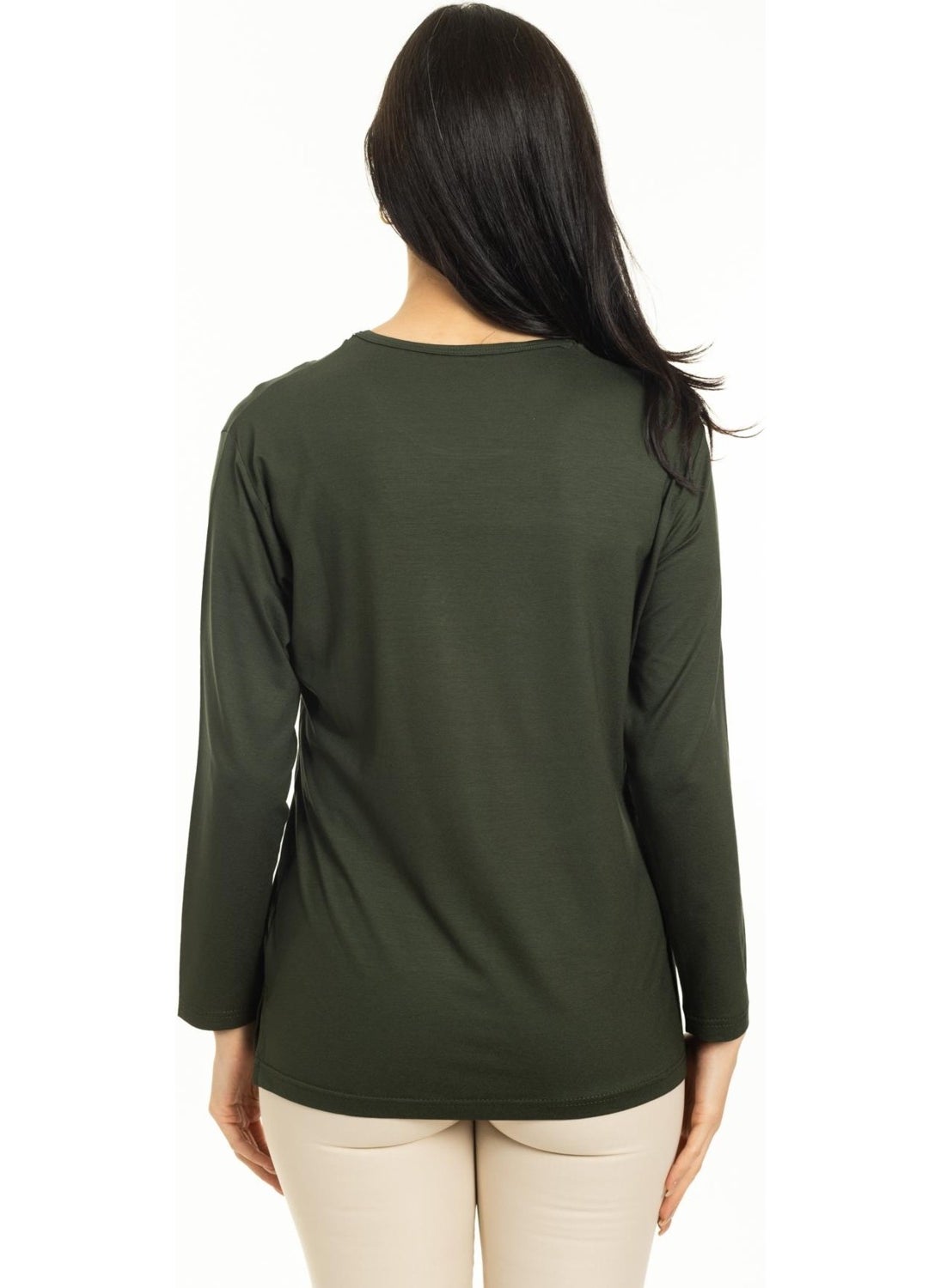New Season Women Middle Age and Above New Pattern Knitwear Collar Lycra Mother Combed Cotton Blouse 30520