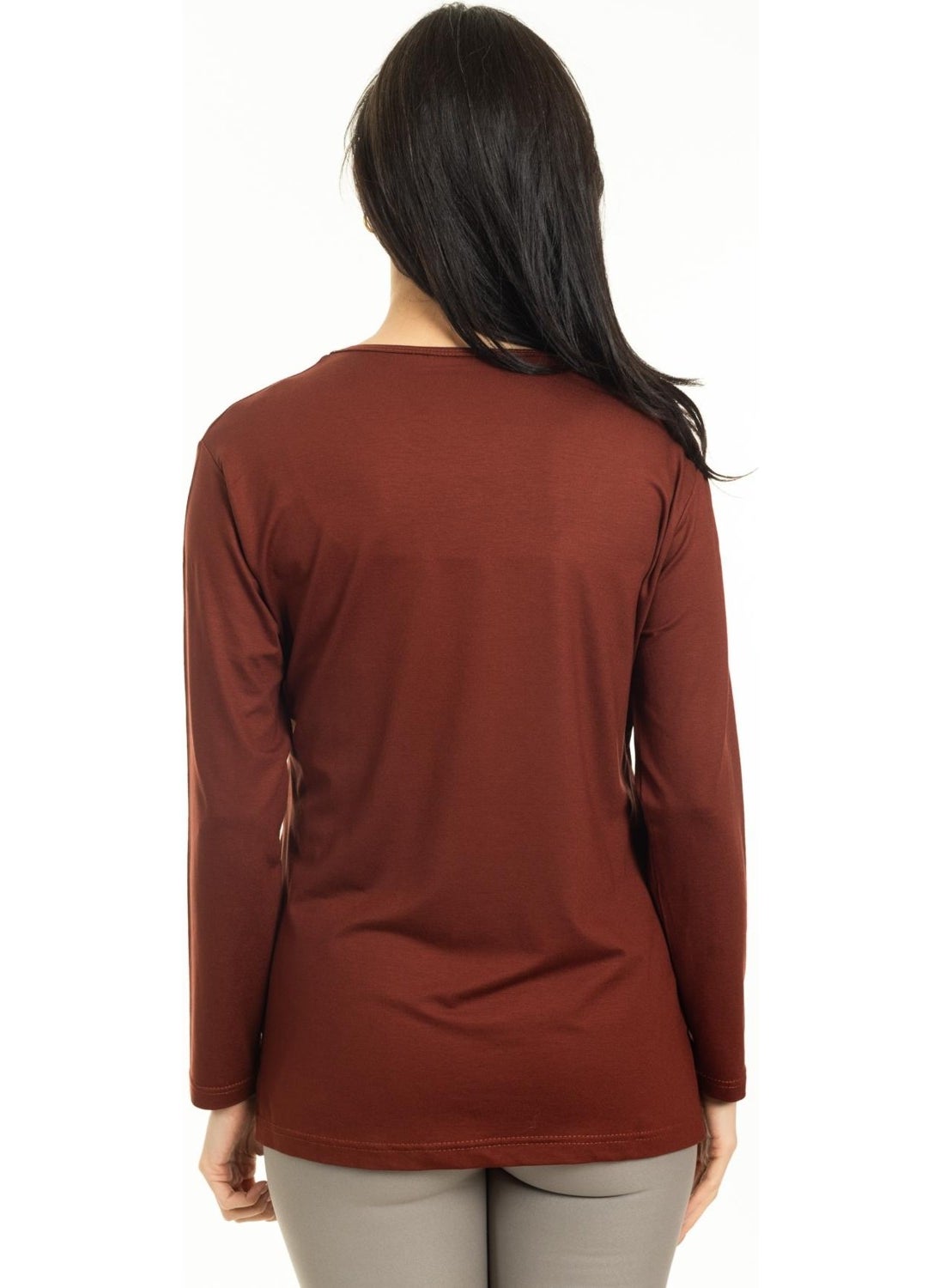 New Season Women Middle Age and Above New Pattern Knitwear Collar Lycra Mother Combed Cotton Blouse 30520