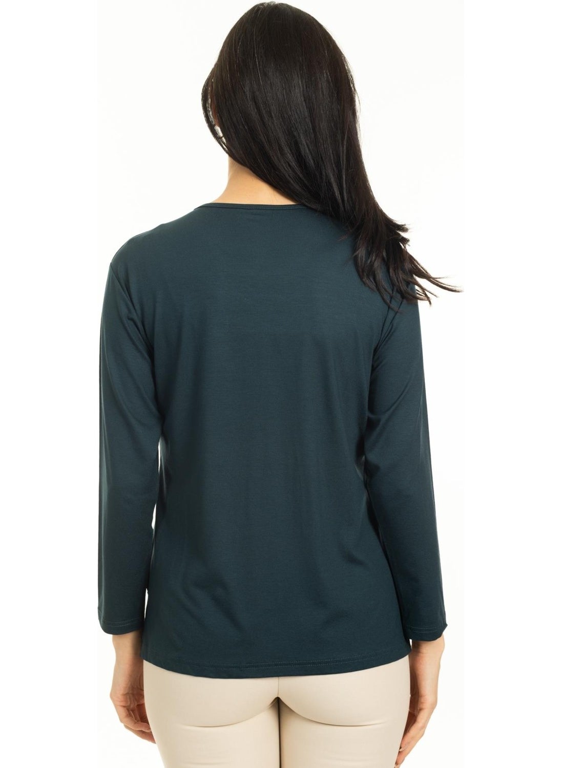 Women Middle Age and Above New Model Round Neck Lycra Mother Combed Cotton Blouse 30550