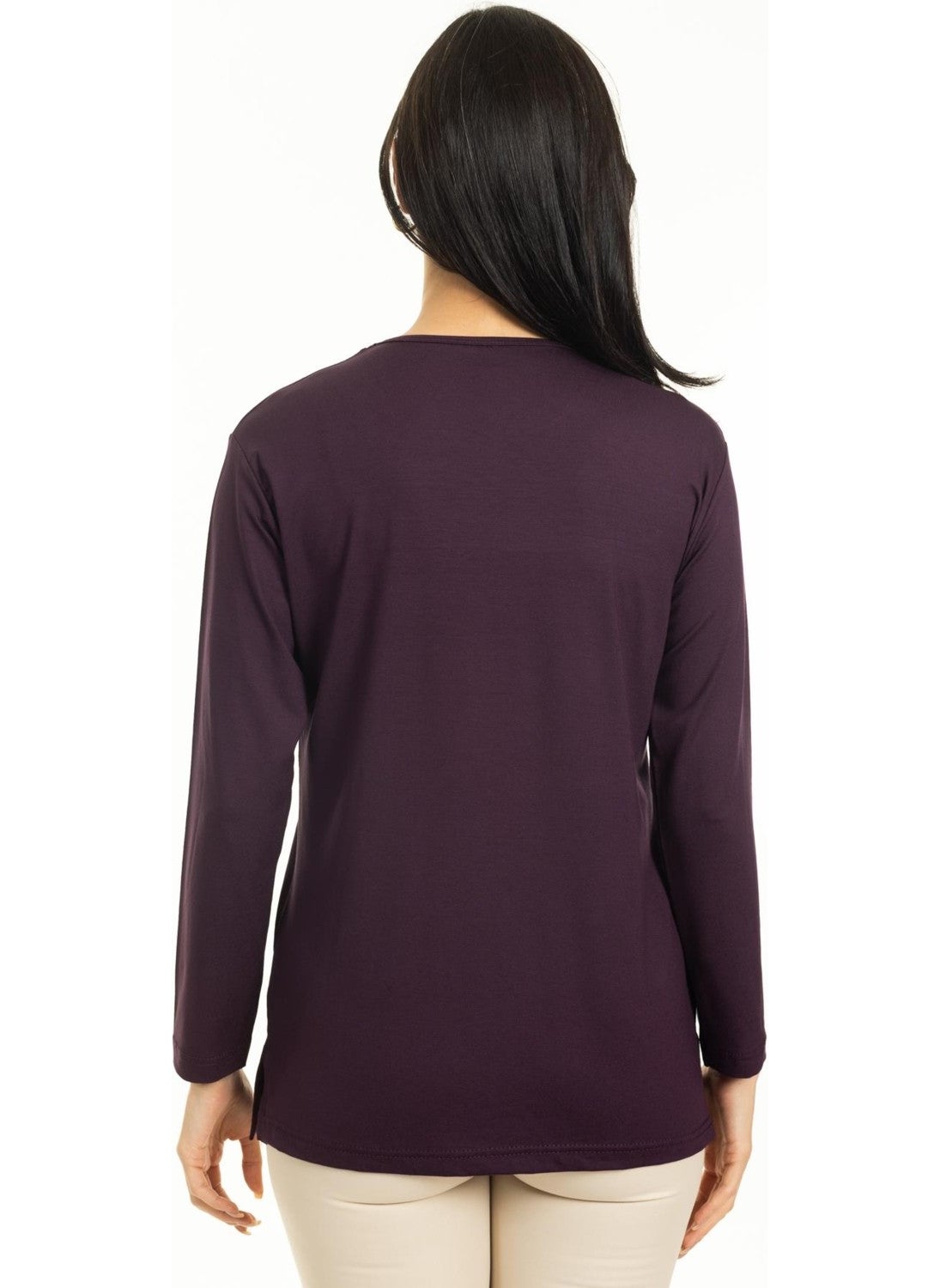 New Season Women Middle Age and Above New Pattern Knitwear Collar Lycra Mother Combed Cotton Blouse 30520