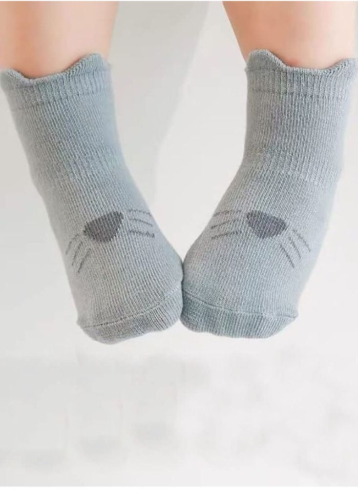 SYOSI Baby Socks for Girls Boys 5 Pairs Cute Animal Cartoon Toddler Kids Anti-Slip