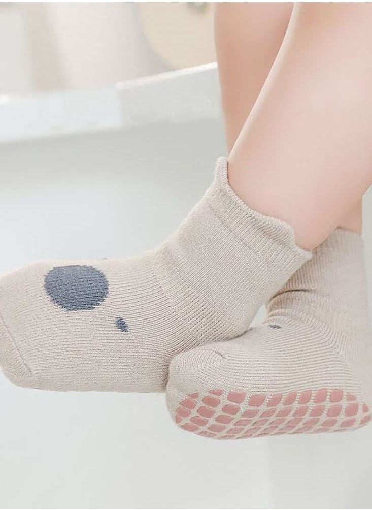 SYOSI Baby Socks for Girls Boys 5 Pairs Cute Animal Cartoon Toddler Kids Anti-Slip