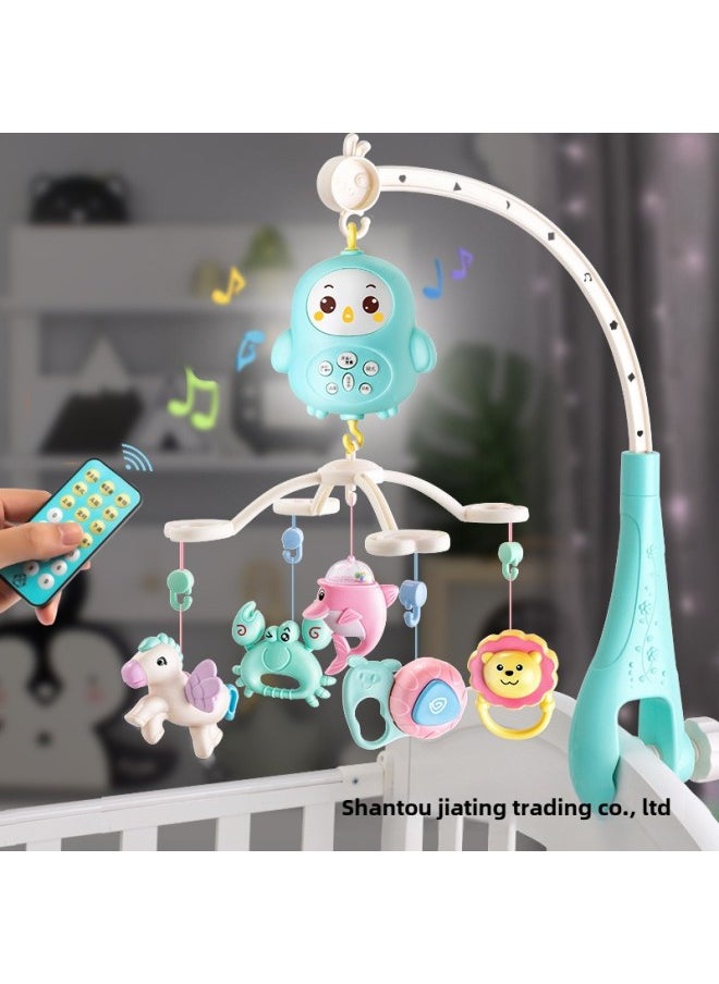 [Buy Charging Version To Send Plane] Newborn Baby Toy Remote Control Rotating Music Bedside Bell Gift Box Rattle-Specifications:[Cherry Blossom] Charges Send Projection Aircraft Manhattan Ball