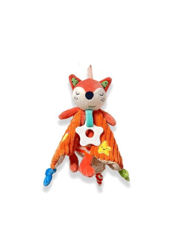 Baby Toy 0-1 Years Old Ammolation Towel Baby Sleeping Doll Entrance Comfort Doll Baby Toy Rattle-Colour:Triangle Scarf Fox