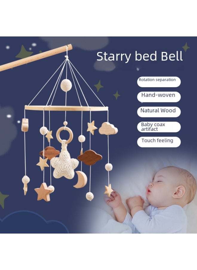 Newborn Baby Soothing Bed Bell Hanging Style Baby Sleeping Wind Chime Rotatable Educational Rocking Bell Toy-Color:Animal Bed Bell