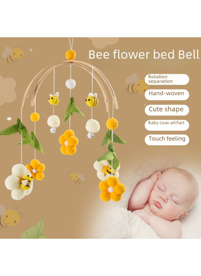 Newborn Baby Soothing Bed Bell Hanging Style Baby Sleeping Wind Chime Rotatable Educational Rocking Bell Toy-Color:Animal Bed Bell
