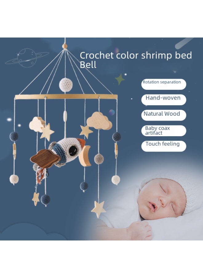 Newborn Baby Soothing Bed Bell Hanging Style Baby Sleeping Wind Chime Rotatable Educational Rocking Bell Toy-Color:Animal Bed Bell