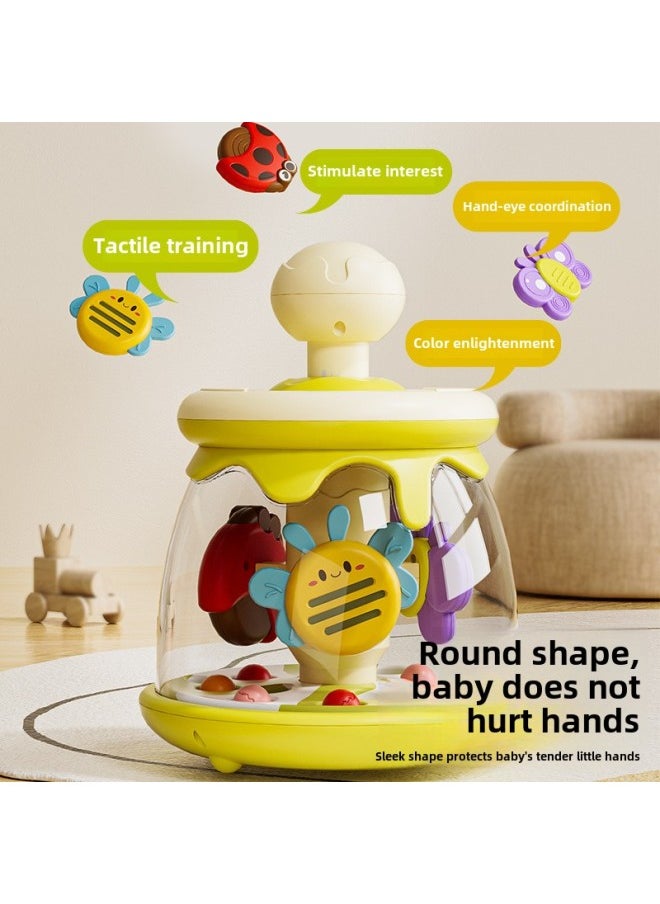 Baby Rattle Toys 0-1 Years Old Baby Press Merry-go-round To Coax Baby Artifact For More Than 6 Months-Color:Green Pine Green  Gift Box + Hand Catching Ball