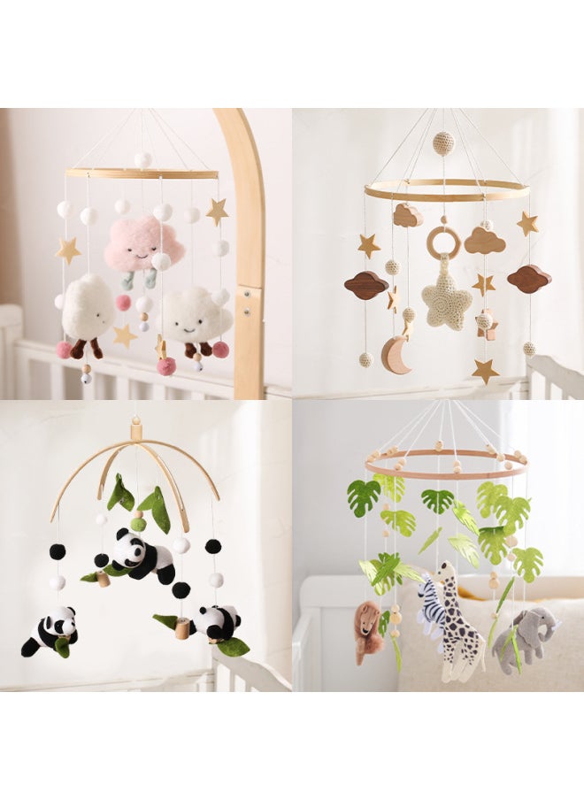 Hot Children's Bed Bell Hanging Ornaments Baby Crib Stroller Coax Sleep Soothing Rattle Bed Bell Toy-Colour:Forest Animal Bed Bell