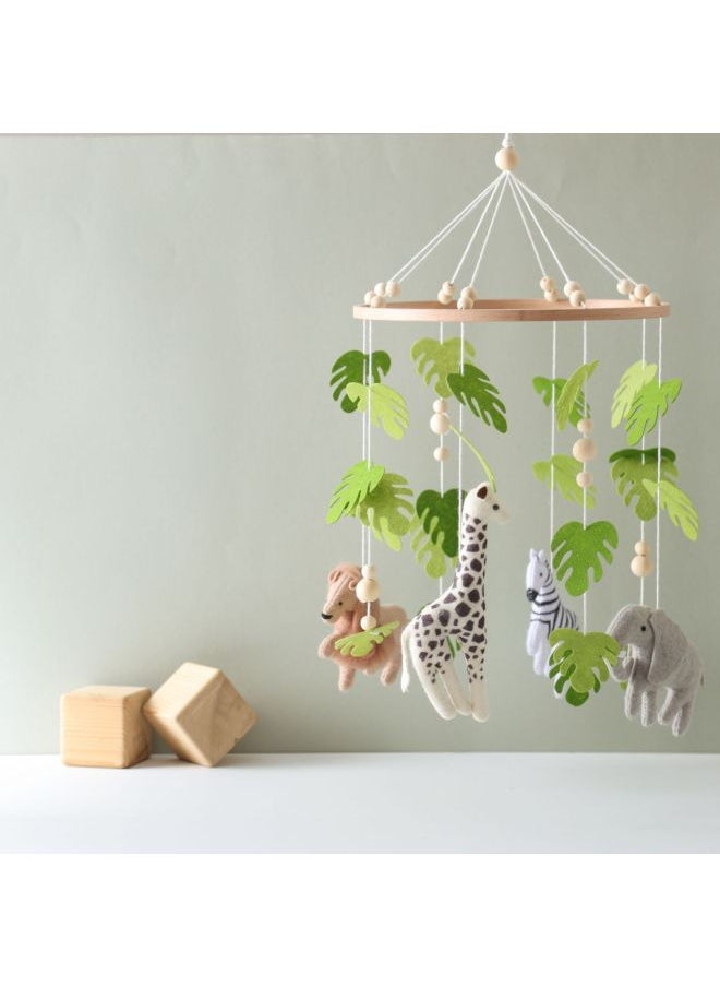 Hot Children's Bed Bell Hanging Ornaments Baby Crib Stroller Coax Sleep Soothing Rattle Bed Bell Toy-Colour:Forest Animal Bed Bell