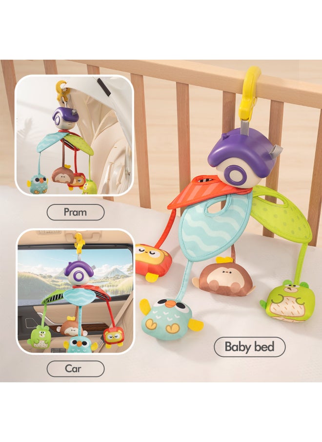 Baby Electric Music Bed Bell Baby Car Cart Hanging Rattle Newborn Early Education Soothing Toys-Colour:Space Pendant/6673