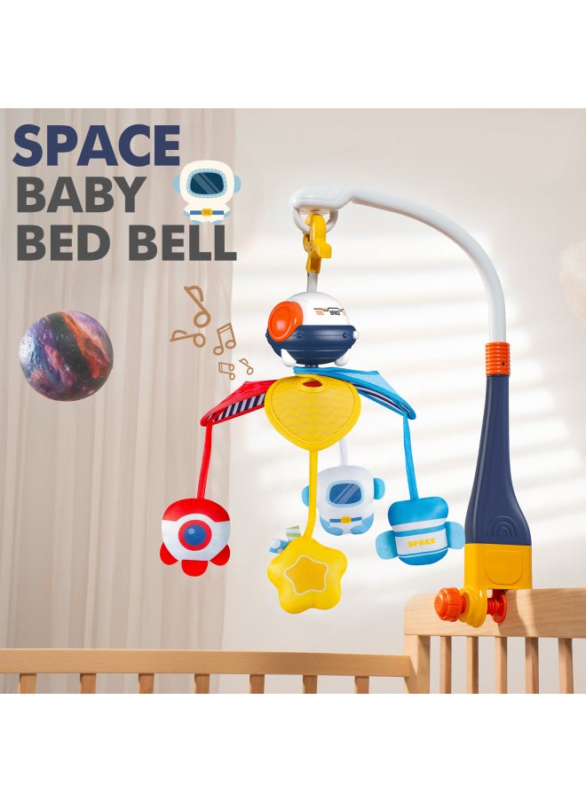 Baby Electric Music Bed Bell Baby Car Cart Hanging Rattle Newborn Early Education Soothing Toys-Colour:Space Pendant/6673