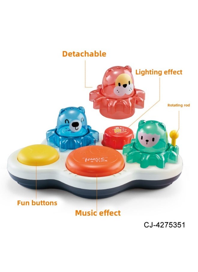 Baby Early Education Hand Clap Drum Multifunctional Sound And Light Baby Educational Enlightenment Music Toy-Color:CJ-4275351