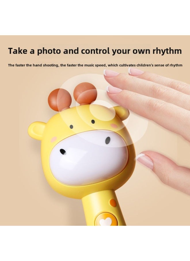 Baby Toy Music Hand Rattle Can Bite Hands Holding Rattle For More Than A Month Children Comfort Baby-Color:Yellow Rattle [battery Version]]