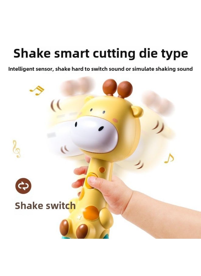 Baby Toy Music Hand Rattle Can Bite Hands Holding Rattle For More Than A Month Children Comfort Baby-Color:Yellow Rattle [battery Version]]
