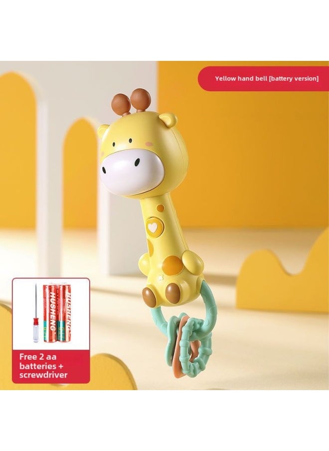 Baby Toy Music Hand Rattle Can Bite Hands Holding Rattle For More Than A Month Children Comfort Baby-Color:Yellow Rattle [battery Version]]