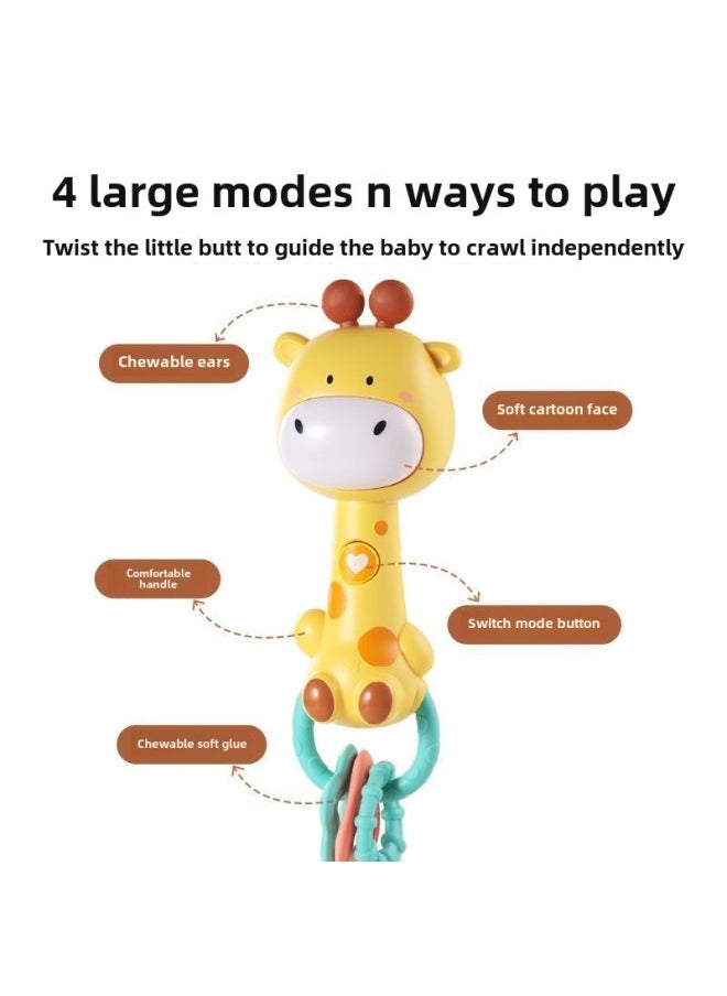 Baby Toy Music Hand Rattle Can Bite Hands Holding Rattle For More Than A Month Children Comfort Baby-Color:Yellow Rattle [battery Version]]