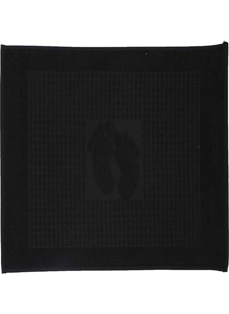 2 Piece Winter Foot Towel Mat Black
