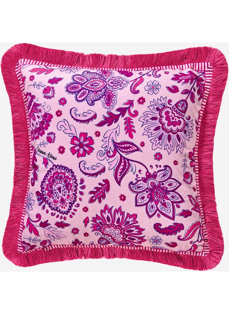 Lily Pink Velvet Decorative Pillow 45X45 Cm