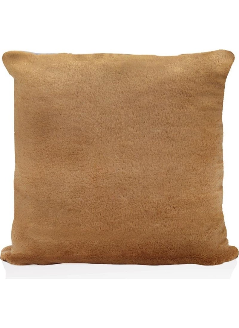 Plush Pillow Brown 37X55 cm