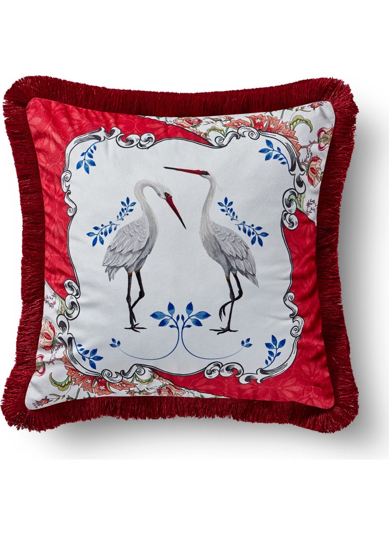 Allure Red Velvet Decorative Pillow 43X43 cm