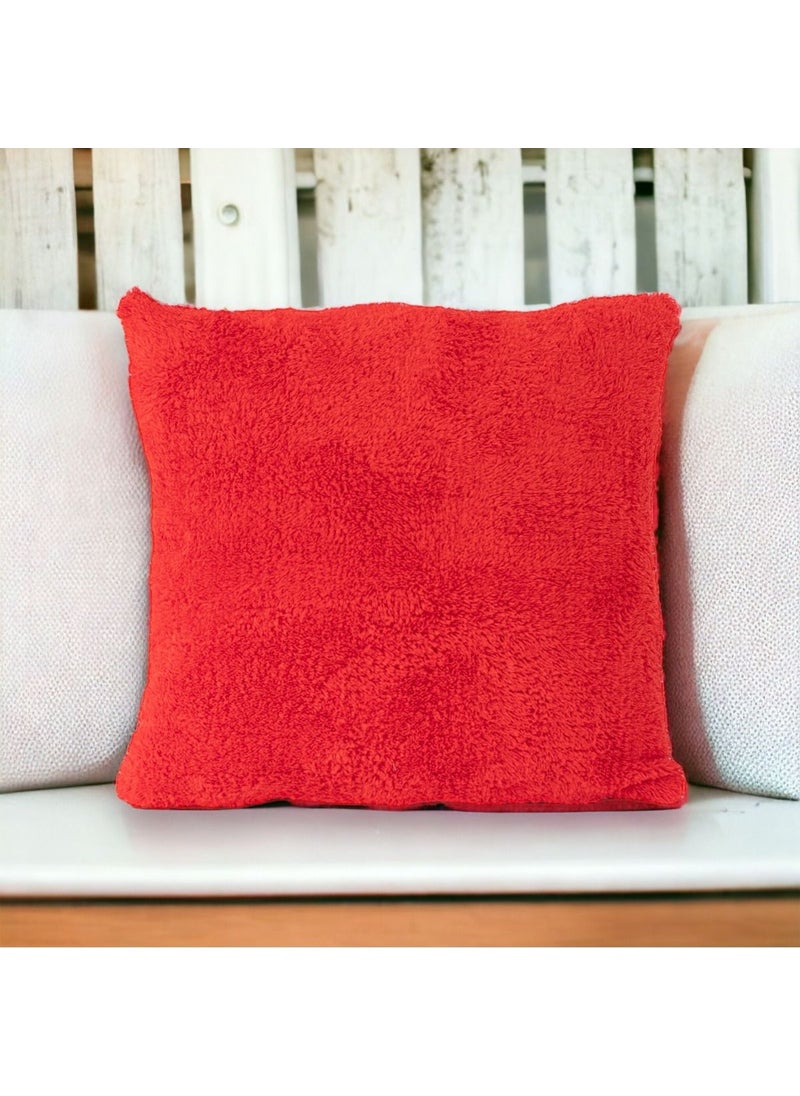 Double Sided Lamb Plush Teddy Puffy Polar Decorative Gift Cushion Cover (Puffy-07)