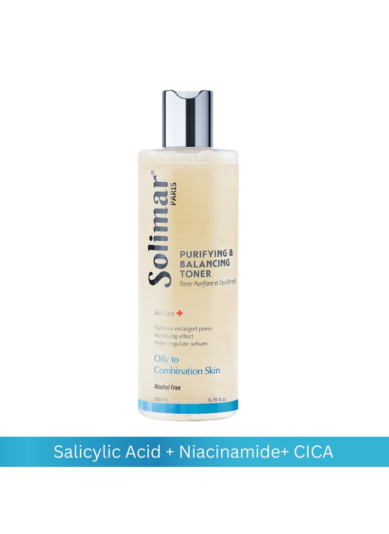 Solimar Paris Purifying & Balancing Toner – Oily to Combination Skin, 200ml