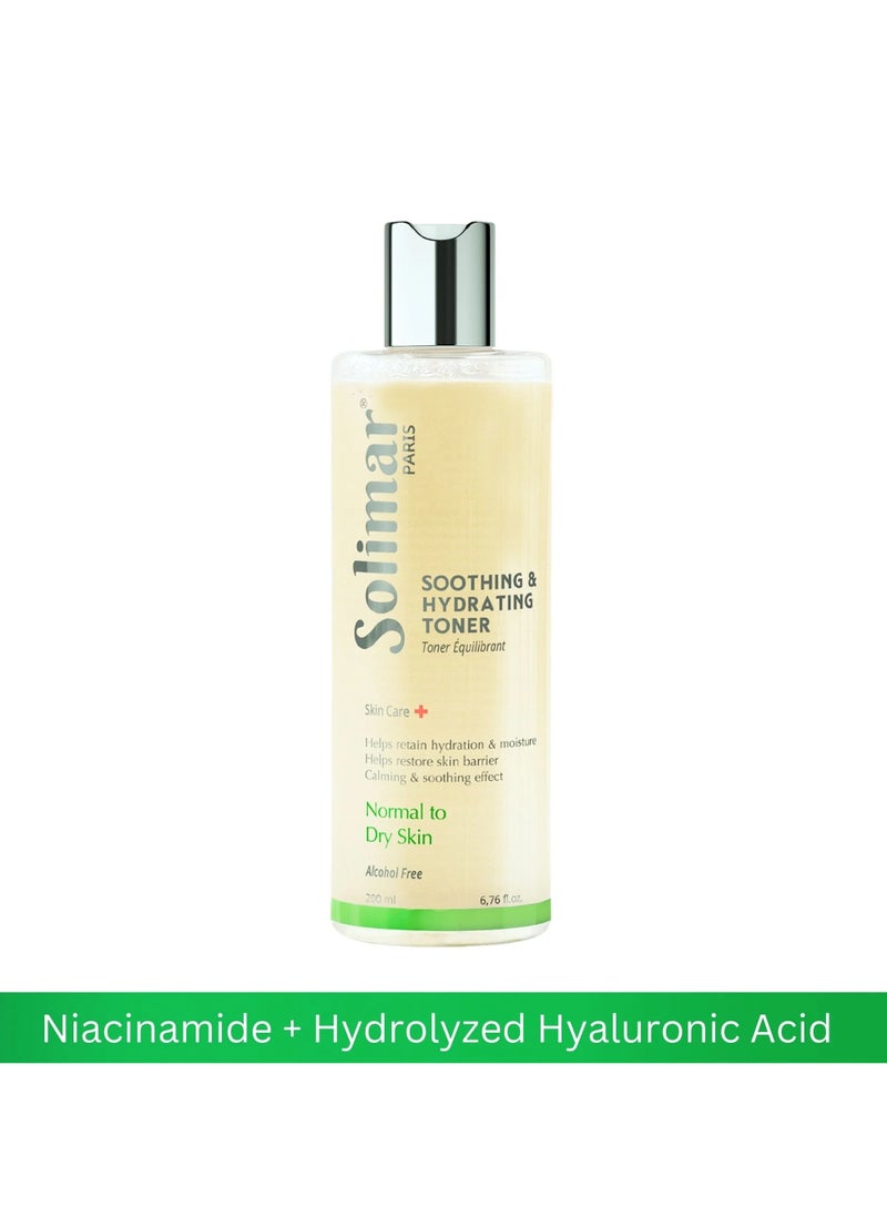 Solimar Paris Soothing & Hydrating Toner – Normal to Dry Skin, 200ml