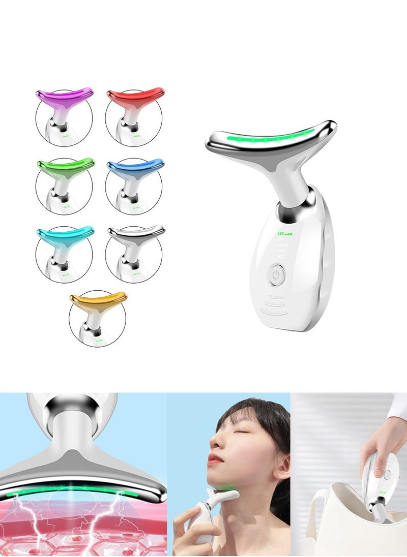 Firming Wrinkle Removal Device, Neck Face Lifting Tighten Massager, LED Photon Therapy Anti Wrinkle Double Chin Remover