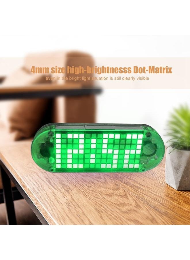 DIY Kit Digital LED Clock Dot Matrix Desk Alarm Clock Time Temperature Date  (Green Light)