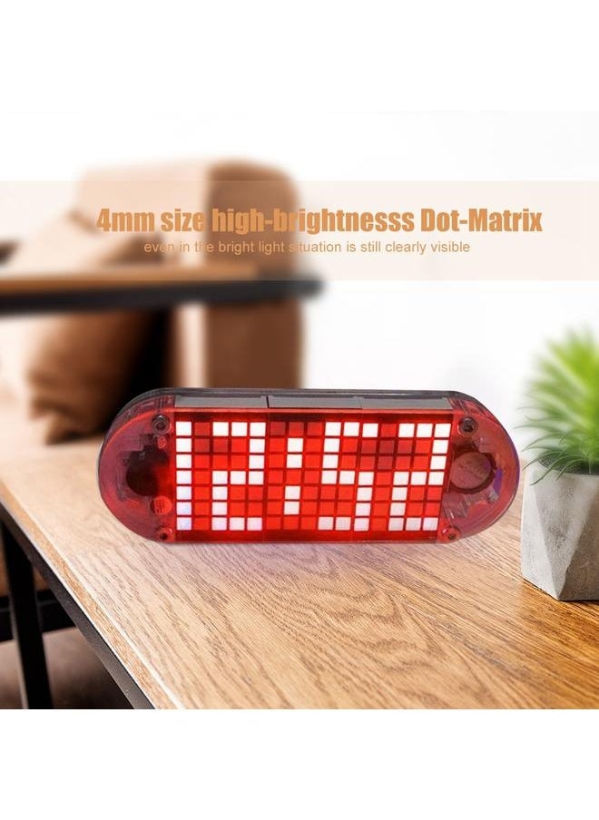DIY Kit Digital LED Clock Dot Matrix Desk Alarm Clock Time Temperature Date  (Red Light)