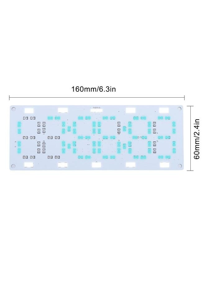DIY Kit Electronic LED Clock Desk Alarm Clock Time Temperature Date (Ice Blue Light)