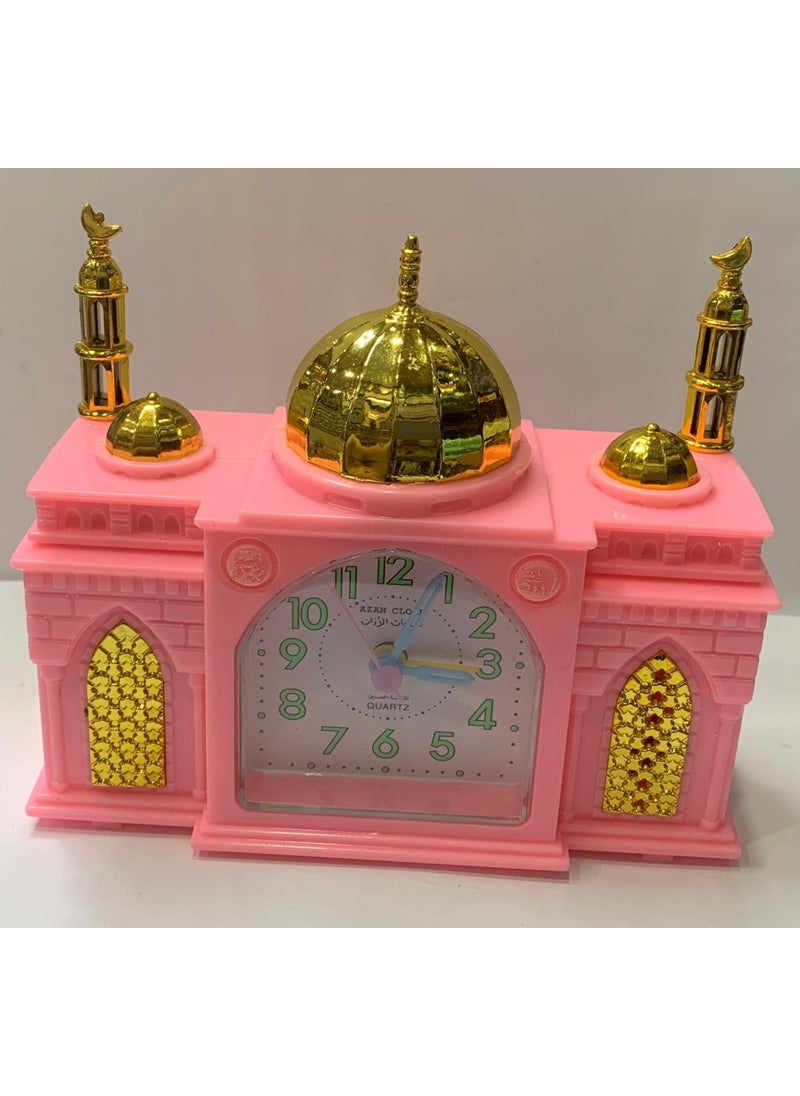 Alarm Clock with Adhan Instead of Alarm Sound Small Size - Pink Color