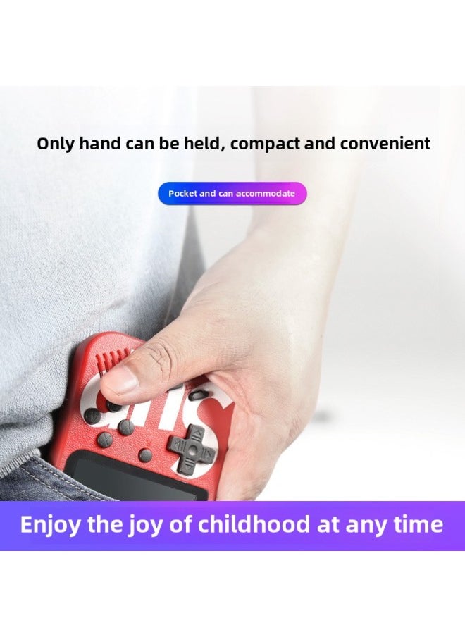Pocket Sup Game Machine 400 One Retro Nostalgic Fighters M3 Classic Handheld Machine Mini Children Single Double Factory-Model:SUP Single Player 500 Game Red