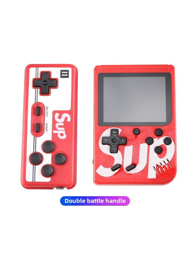 Pocket Sup Game Machine 400 One Retro Nostalgic Fighters M3 Classic Handheld Machine Mini Children Single Double Factory-Model:SUP Single Player 500 Game Red