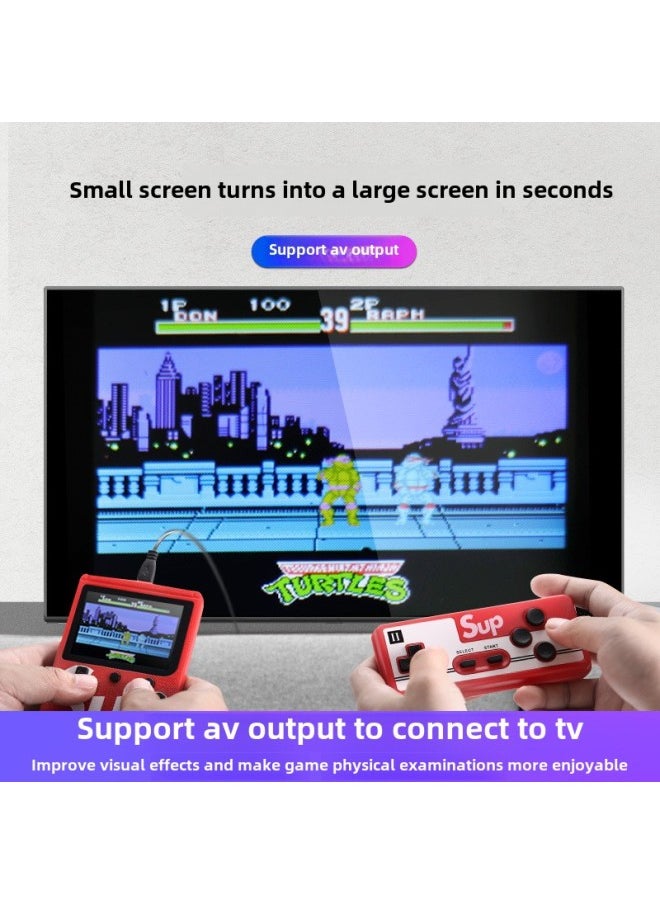 Pocket Sup Game Machine 400 One Retro Nostalgic Fighters M3 Classic Handheld Machine Mini Children Single Double Factory-Model:SUP Single Player 500 Game Red